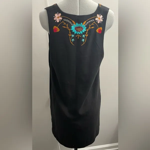 🩵FREE PEOPLE Embroidered Mini Dress, Small - Image 3