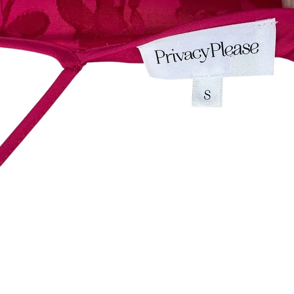 Privacy Please Mia Maxi Dress‎ Slip Maxi Floral Satin Hot Pink Size Small - Image 15
