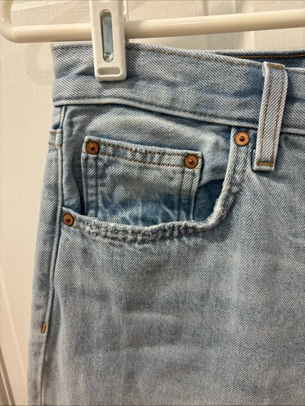 Aritzia Denim Forum Women’s Farrah Hi-Rise Wide Leg Jeans Size 28 Light Wash EUC - Image 5