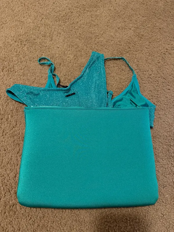 Triangl Maia Bikini Sparkle Jaded Set w/ Bag - Image 6