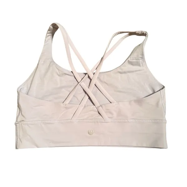 Lululemon Women’s Size 10 Longline Energy Bra Light Pale Purple Strappy Gym Yoga - Image 3