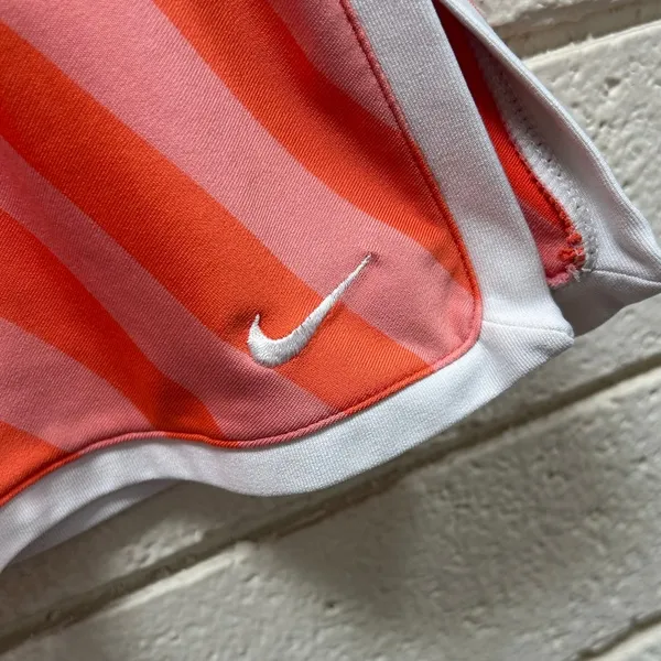 Nike Dri-FIT peach orange and pink diagonal-striped athletic skort size S - Image 3