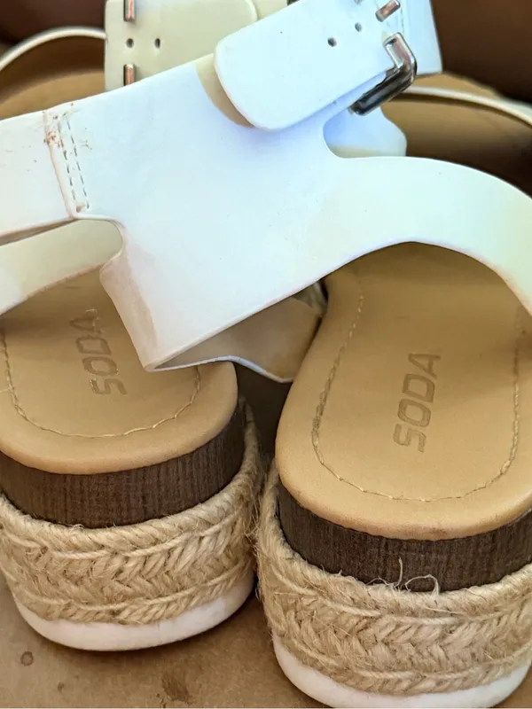 Soda White Sandals - Image 2