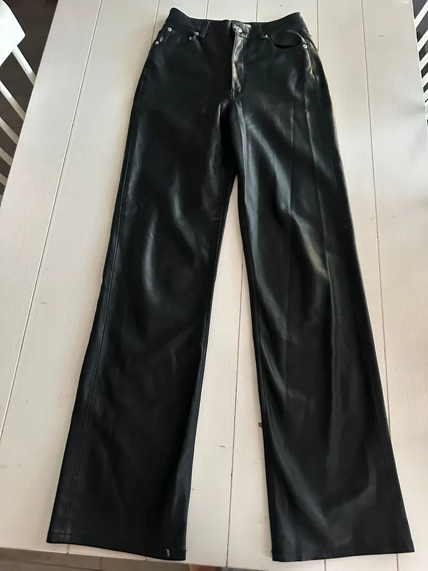 Leather Black Pants - Image 3