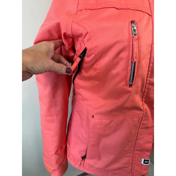 Ride‎ Snowboards Women Ski Snowboard Jacket Coral Plaid Lined Medium Waterproof - Image 3