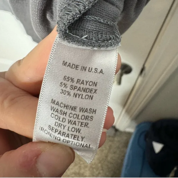FLAX Gray Minimalist Made In USA Tank Top Size‎ Large - Image 4