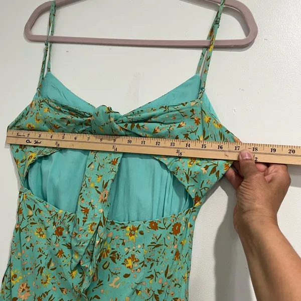 HELLO MOLLY Green Floral California Dreaming Midi Dress Sz. 4 - Image 9