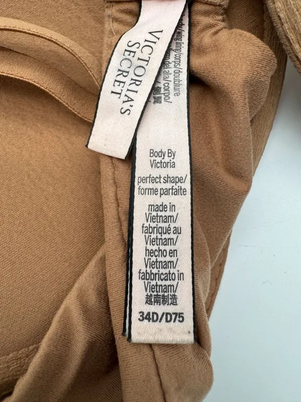 Victoria's Secret Body by Victoria Perfect Shape Bra Tan Push Up Padded Bra 34D - Image 4