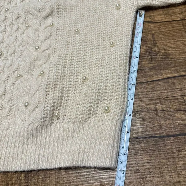Abercrombie & fitch wool alpaca blend pearl embellished sweater - Image 5