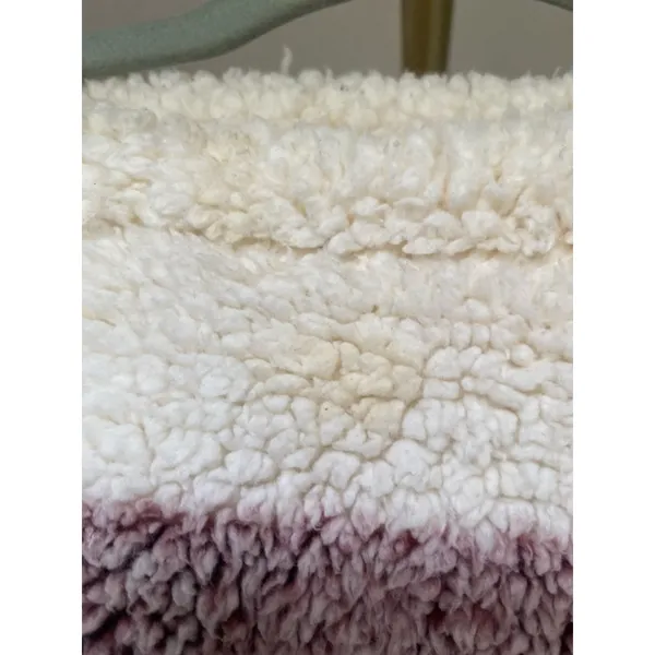 TS Sherpa Teddy‎ Boucle Pullover Sweater Buttery Soft Striped Fleece Winter Cozy - Image 3