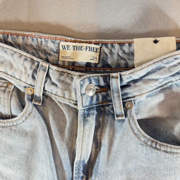 298 |‎ NWT Free People We The Free Pacifica Jeans 24 High Rise Slim Straight - Image 3