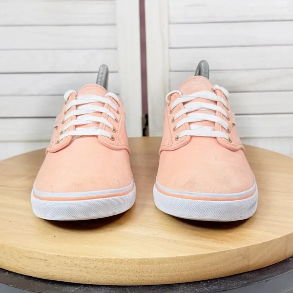 Vans Authentic Marled Peach Lace‎ Up Sneakers Shoes Peach Orange White 8.5 - Image 3