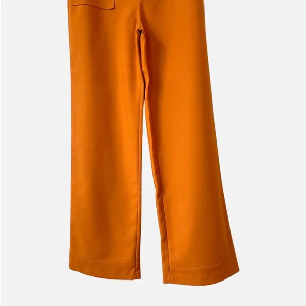 Lovers + Friends Revolve Orange Sedge High Waist Wide‎ Leg Pants Size small S - Image 4