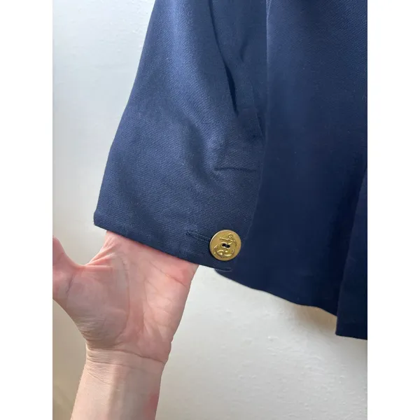 Cabi Size‎ 4 Navy Blue Double Breasted Blazer Gold Anchor Buttons Professional - Image 8