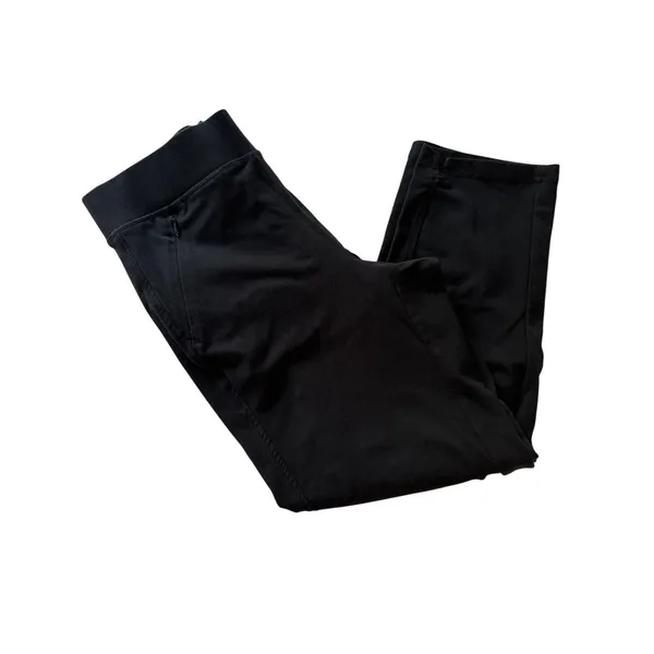 T by Talbots Black Cropped Pants S Petite Cotton Blend Zip Pockets Stretch - Image 7
