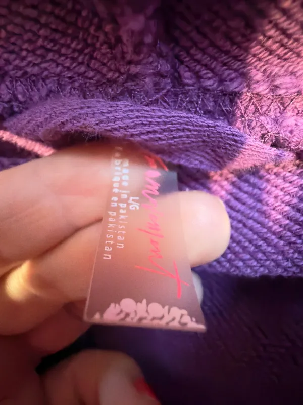 Free People Movement Remi Purple Drawstring Sweatshirt Size Large NWOT - Image 6