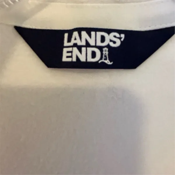 Lands'‎ End Women's Ivory Fleece Zip-Up Vest Size Large Casual - Image 5