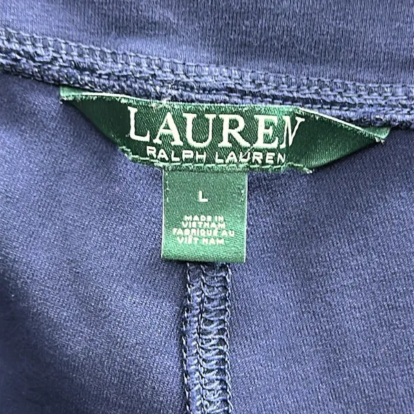 Lauren Ralph Lauren Navy Blue Straight Leg Stretch Legging Pants Womens Large - Image 7