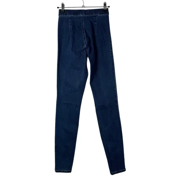 Garage Dark Blue Front Exposed Seam Skinny Jeans 00‎ - Image 2