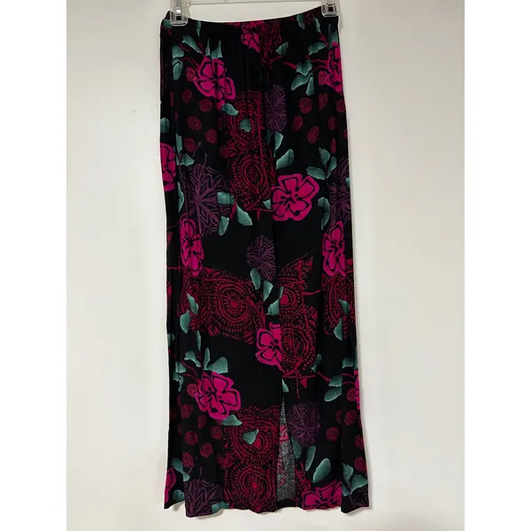 California Krush Womens Floral Mandala 2 Piece Set Black Magenta Rayon Small - Image 6