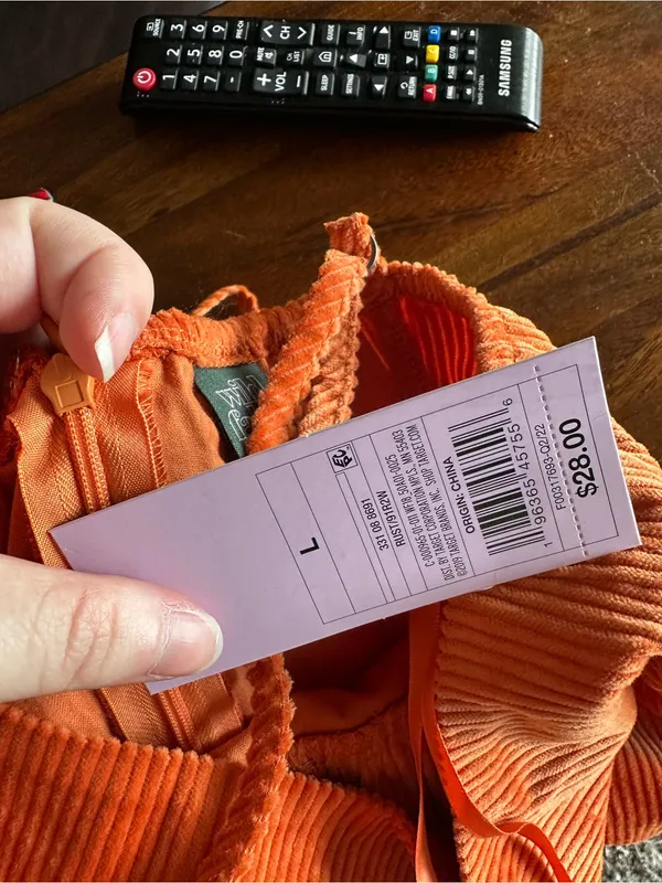 Orange Corduroy Slip Dress Target Wild Fable - Image 4