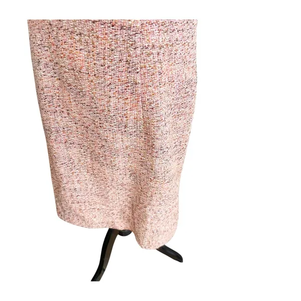 Gap Plush Pink Coral Tweed Stylish Formal Sheath Dress Size 12 Bowtie Waist - Image 3