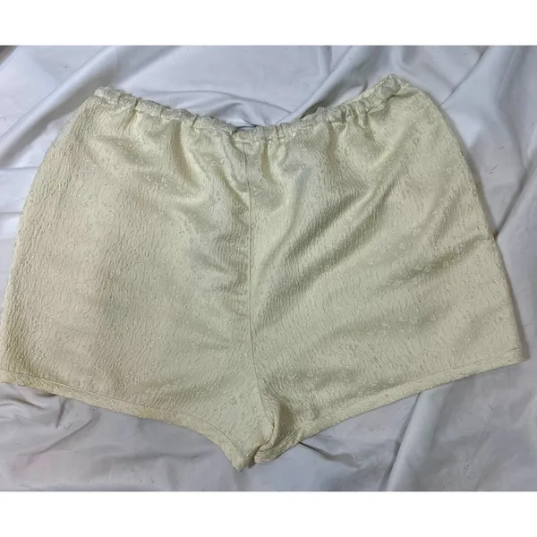 Free People Pearl Satin Shorts Drawstring Waist Tofu L - Image 15