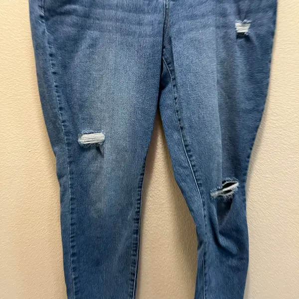 Lucky Brand Low Rise Lolita Skinny Jeans Distressed Stretch Medium Wash Sz 14/32 - Image 4