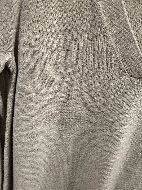 LOFT Light Gray V-Neck Sweater - Image 3