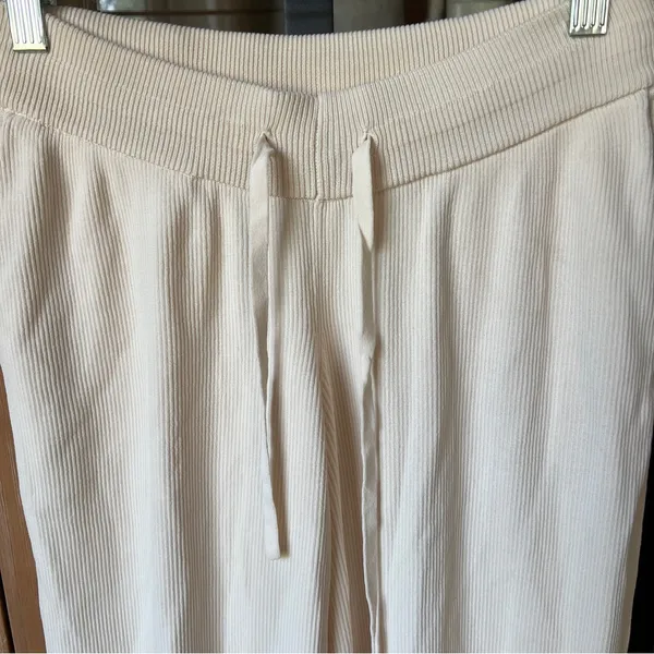 Oh Polly ribbed knit joggers sweatpants high waisted influencer bo+tee ivory - Image 5