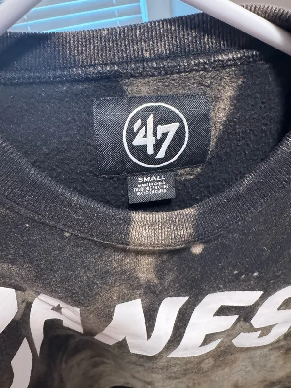 47 Bleached Distressed Carolina Hurricanes Sweatshirt - Image 2
