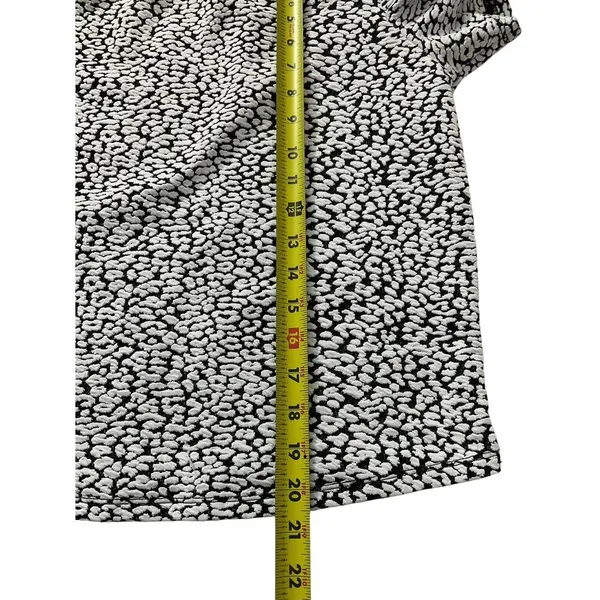 Zara Black & White High Neck Shirt Women Top Size Large | 7-1 - Image 4