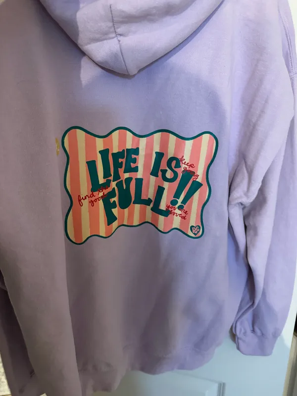 Life is full purple hoodie - Image 4