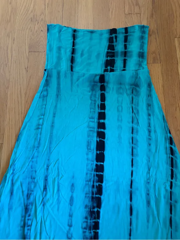 Club Z Collection Convertible Tie-Dye Skirt Dress Green Black Size L - Image 2