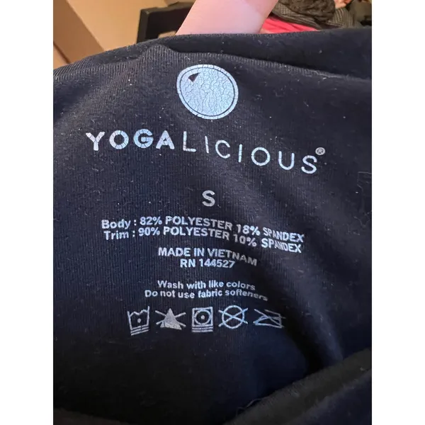 Yogalicious Women's Size Small Scrunch Front High Waist Flared Legging Black - Image 12