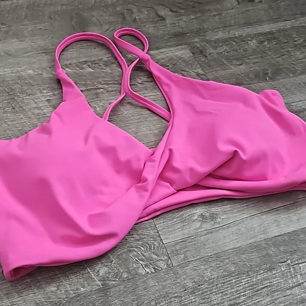 Strappy Sportsbra Women Twist Padded Workout Barbie Open Activewear Size Med - Image 7
