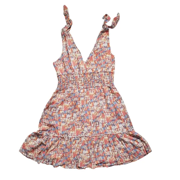 Gypsies & Moondust Mini Sun Dress Small Geometric Tie Shoulder Boho - Image 10