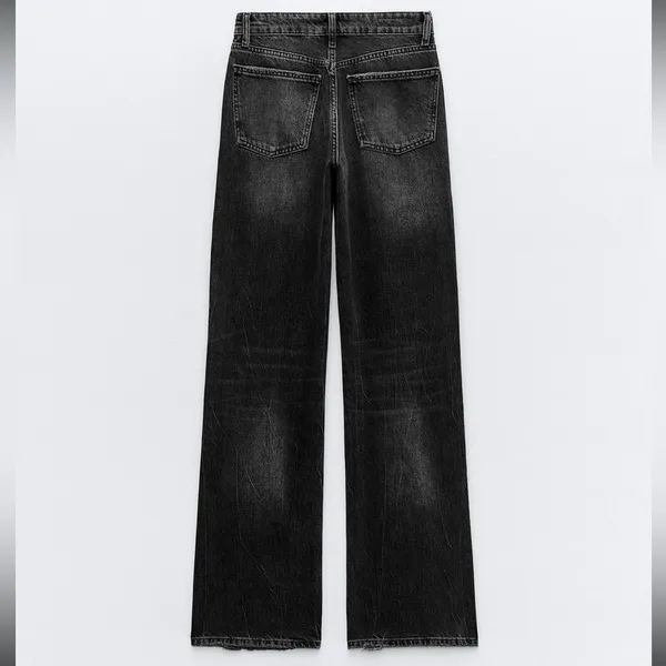 ZARA New - Full Length TRF Mid Rise Wide Leg Jeans - Image 6