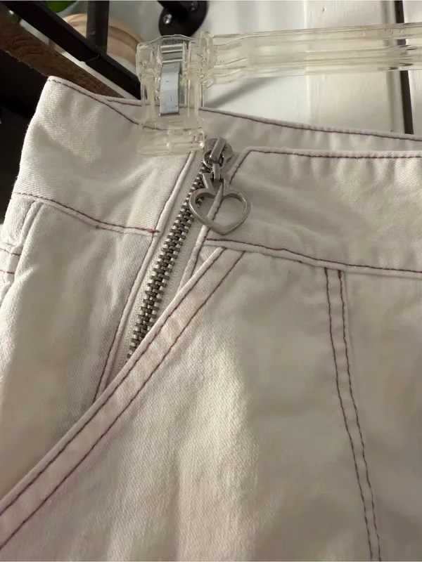 kate spade Cream Wide-Leg Cargo Pants - Image 2