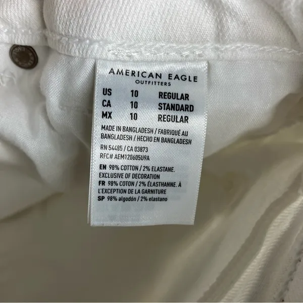 American Eagle‎ Outfitters white Mom Straight Jeans size 10 - Image 11
