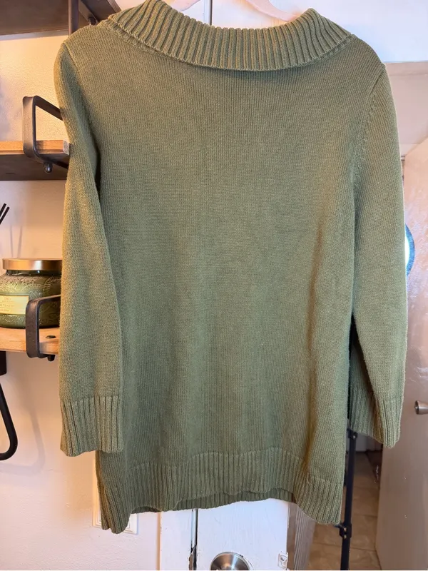 Talbots Olive Green Cowl Neck Sweater - Image 3