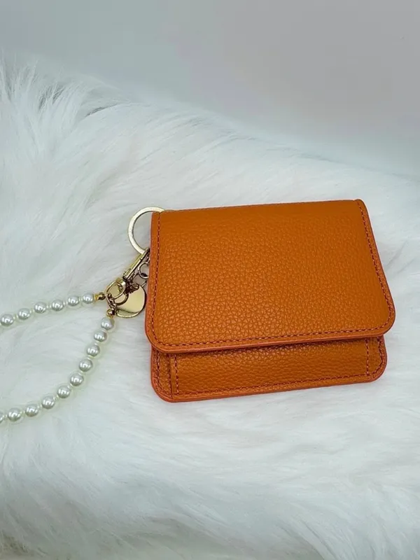 Autumn Wallet w/ Faux Pearl Keychain Strap - Image 8