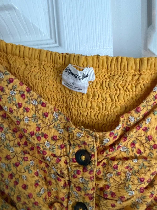 Urban Outfitters Dress Mini Floral Yellow - Image 3