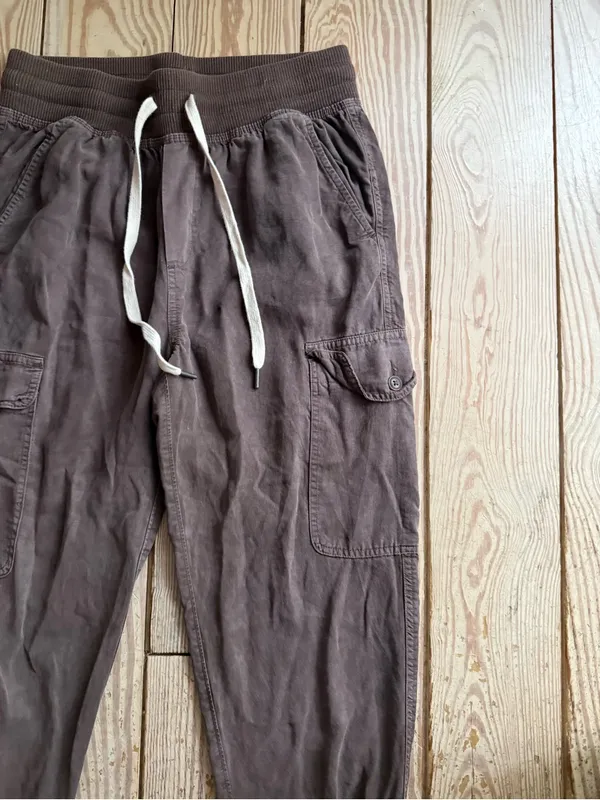 Aerie Brown Cargo Jogger Pants Small Petite - Image 2