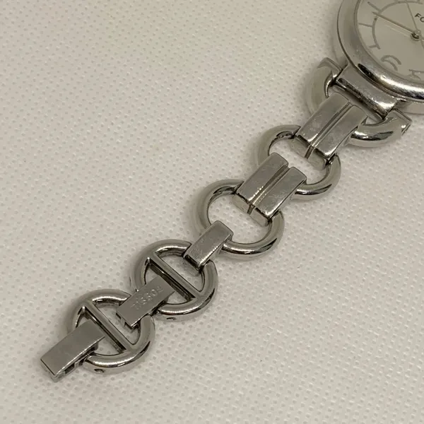 Fossil women’s watch 32mm round quartz analog BQ1600 all stainless steel running - Image 6