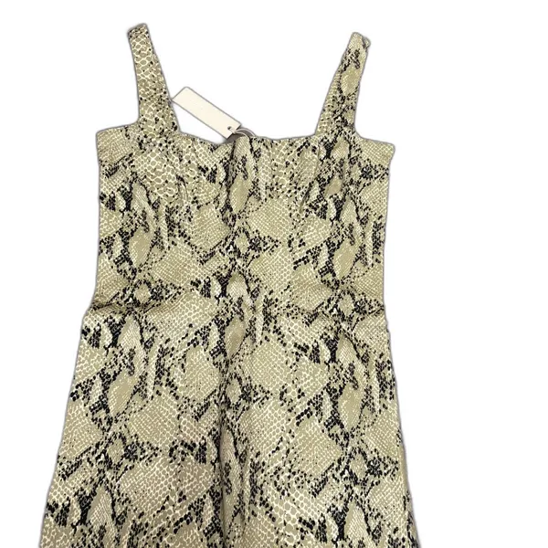 NWT Capulet Lola Bustier‎ Denim Dress Python Snakeskin Print Mob Wife Size Small - Image 4