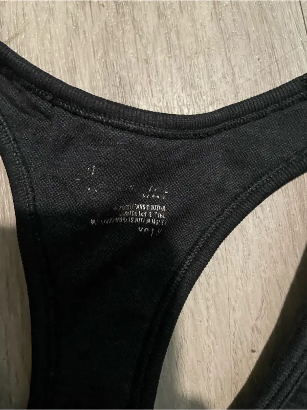 Seamless Racerback Sports Bra - Black - Image 2