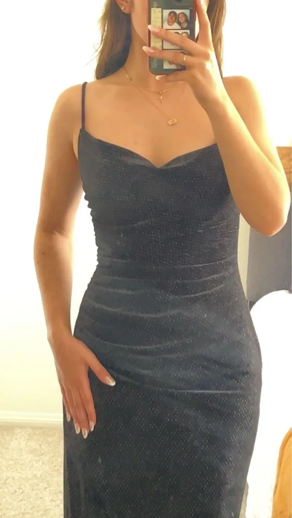 Laundry by Shelli Segal velvet black sparkle dress - Image 3