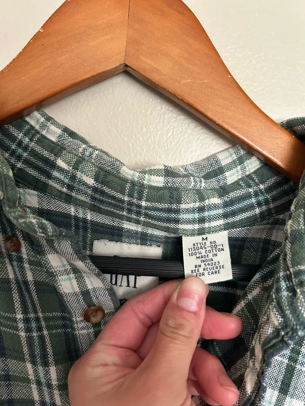 100% cotton Gap button down plaid shirt  - Image 2