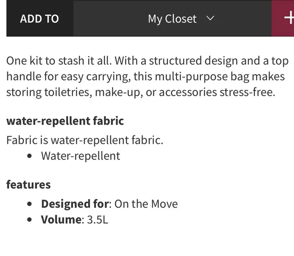 Lululemon Oval Top Access Kit Vol 3.5L - Image 12